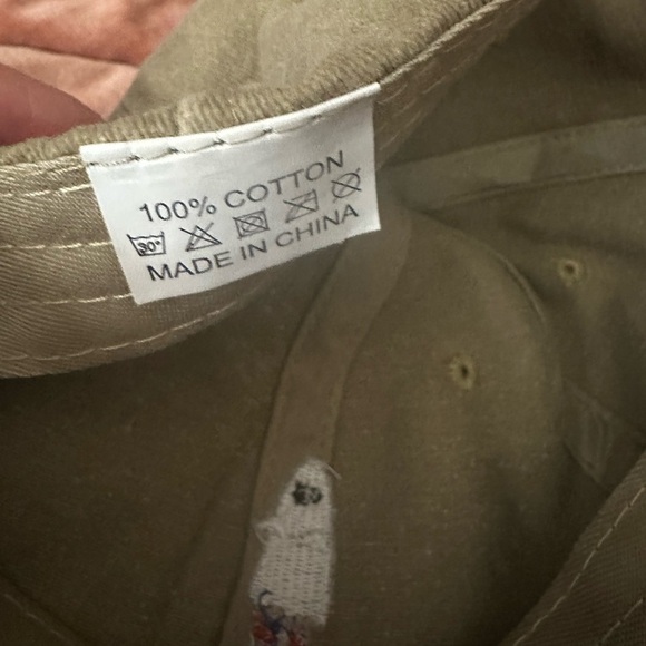 Ghost In Socks Embroidered Baseball Hat Khaki - Picture 6 of 7